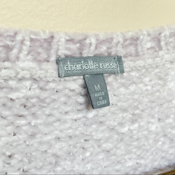 CHARLOTTE RUSSE - lilac knitted sweater Sz M - Picture 4 of 6